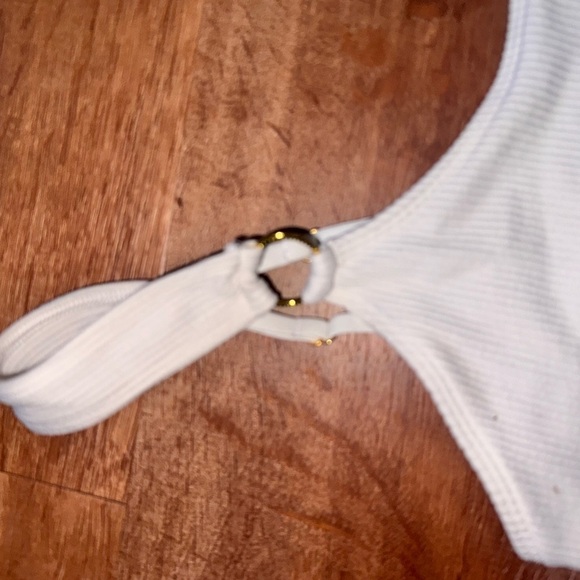 Aerie White Ribbed Tank Top - Picture 3 of 5